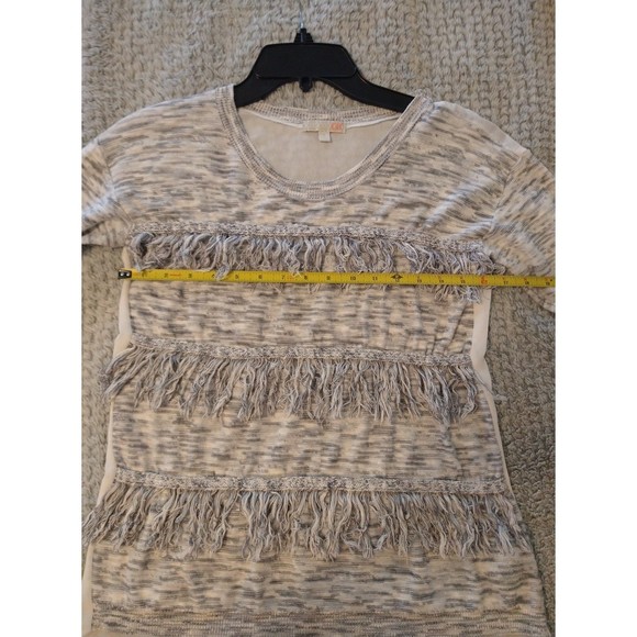 GB fringed top Sm Gray Hippie Cottage Core - Picture 7 of 9